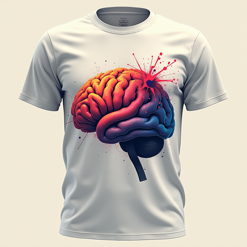 Simple logo idea: A minimalist brain icon with a small pixelated burst or a dynamic swirl emerging from it, symbolizing AI-driven spontaneous art creation.
