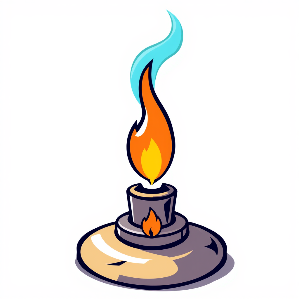 Add a small, stylized flame icon near the base to indicate its purpose.