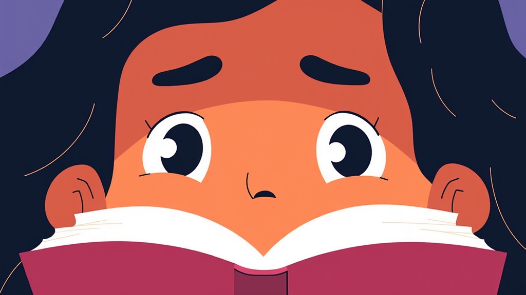 A close-up focuses on the reader's face, eyes wide with emotion or thought, reflecting the light from the poetry book held just below their line of sight.