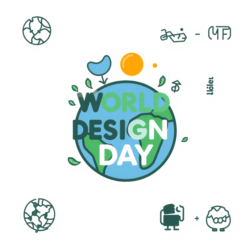 Translated User Input (English): World Design Day Logo Concepts - Sustainable Design Iconography