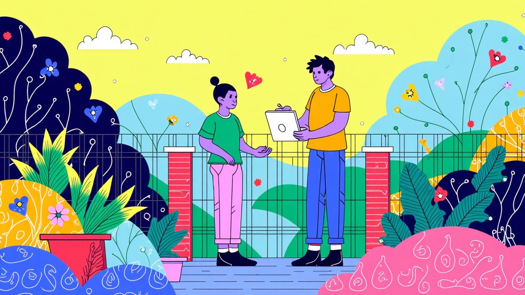 Illustration: A secure digital 'garden' enclosed by a fence made of code or circuit patterns, where native digital plants (representing local platforms/content) thrive, while foreign 'seeds' (external platforms/data) are carefully inspected at the gate.