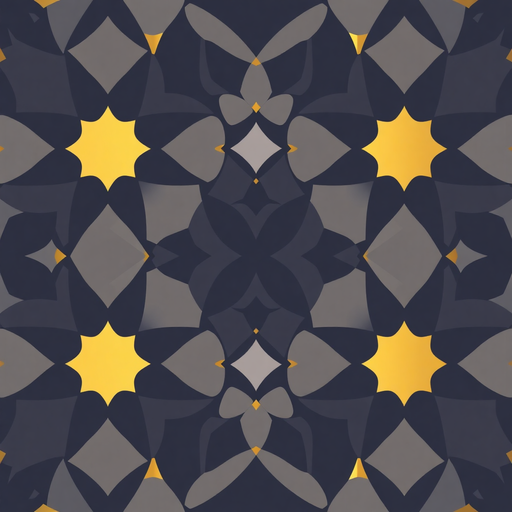 Geometric patterns with gold accents