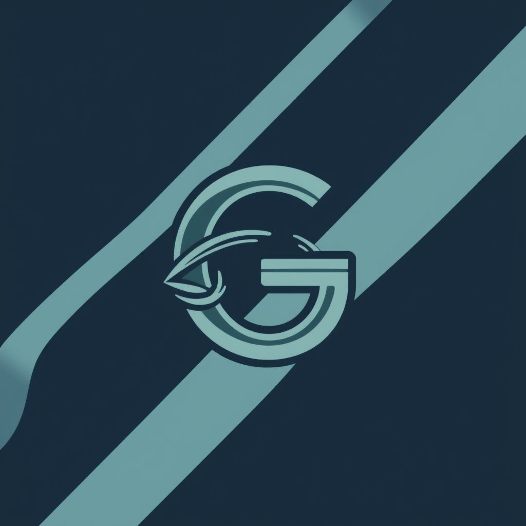 Sub-design Idea 3: 'Weaving Ideas'. An icon illustrating organic, flowing lines representing human input intertwining with structured, precise lines representing AI algorithms, together forming a new, complex pattern or a stylized 'G' for 'Generative'.