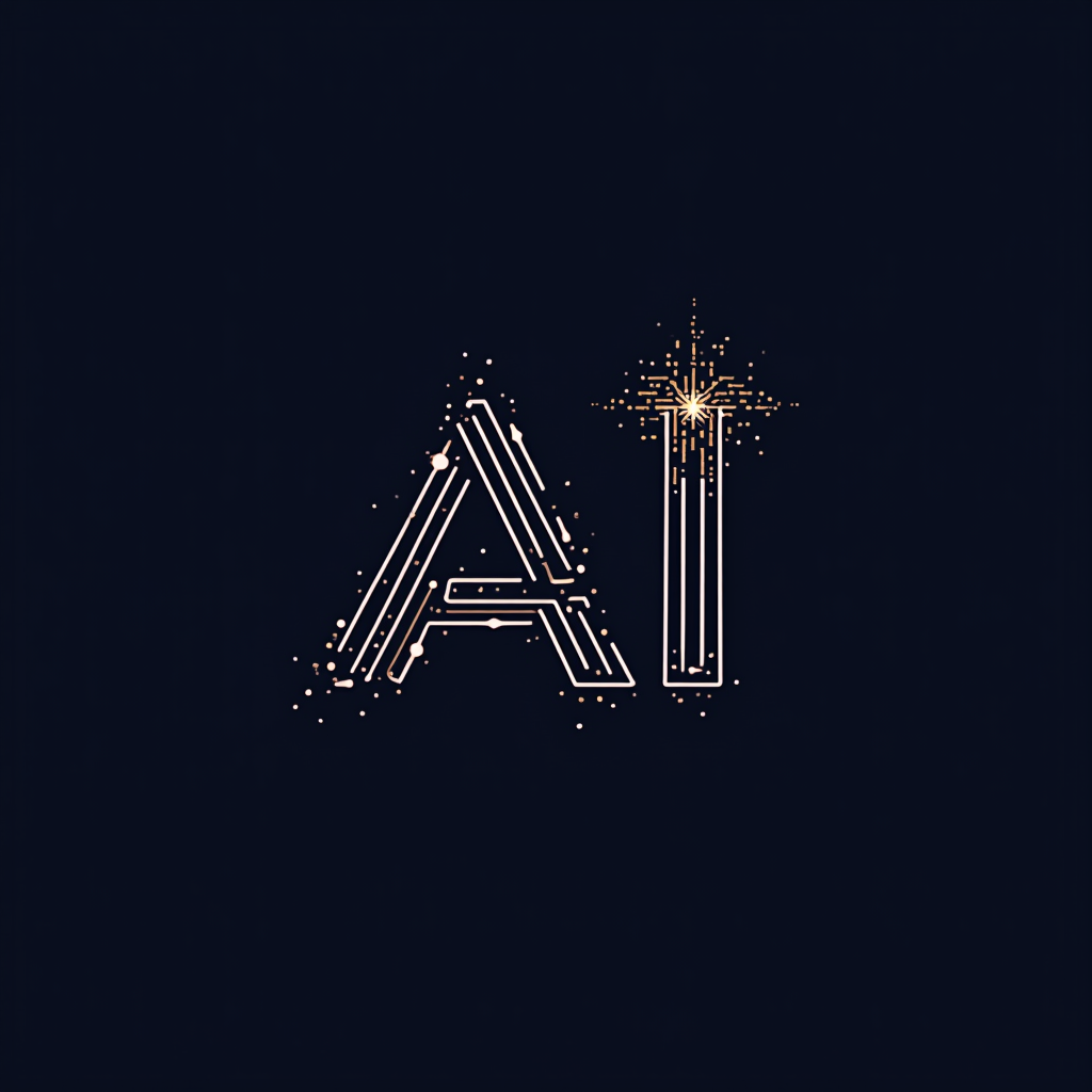 Simple Logo Idea (G[AI] Sparkle): A minimalist logo combining 'G' (for Generated/Glamour) with 'AI' embedded within or connected to it. The 'A' and 'I' could be formed by clean lines or circuits, with a subtle pixel sparkle or a stylized neural node connecting them to the 'G'. The overall feel is sleek, modern, and tech-sophisticated.