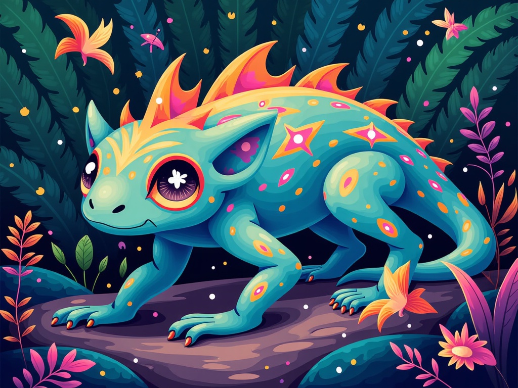 Employ AI for rapid iteration of creature details, focusing on textures, skin patterns, eye designs, or bioluminescence after a base form is established.