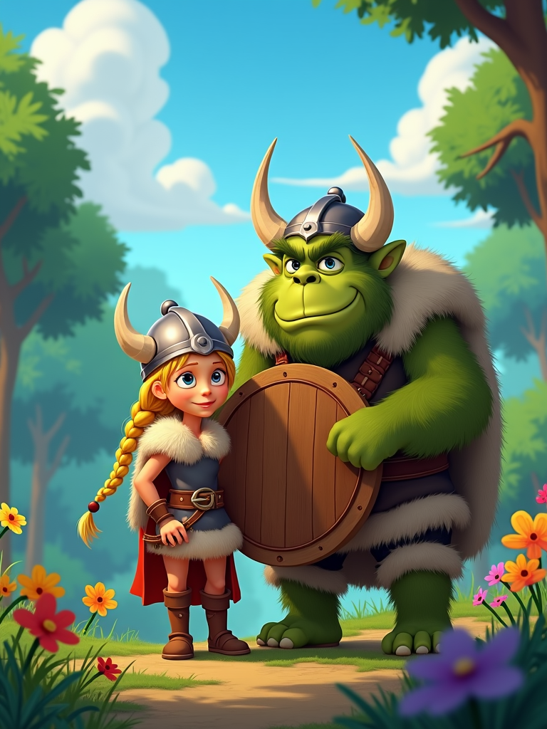 An animated adventure where a brave Viking girl befriends a grumpy, but lovable, giant troll and together they embark on quests to protect their land from environmental dangers.