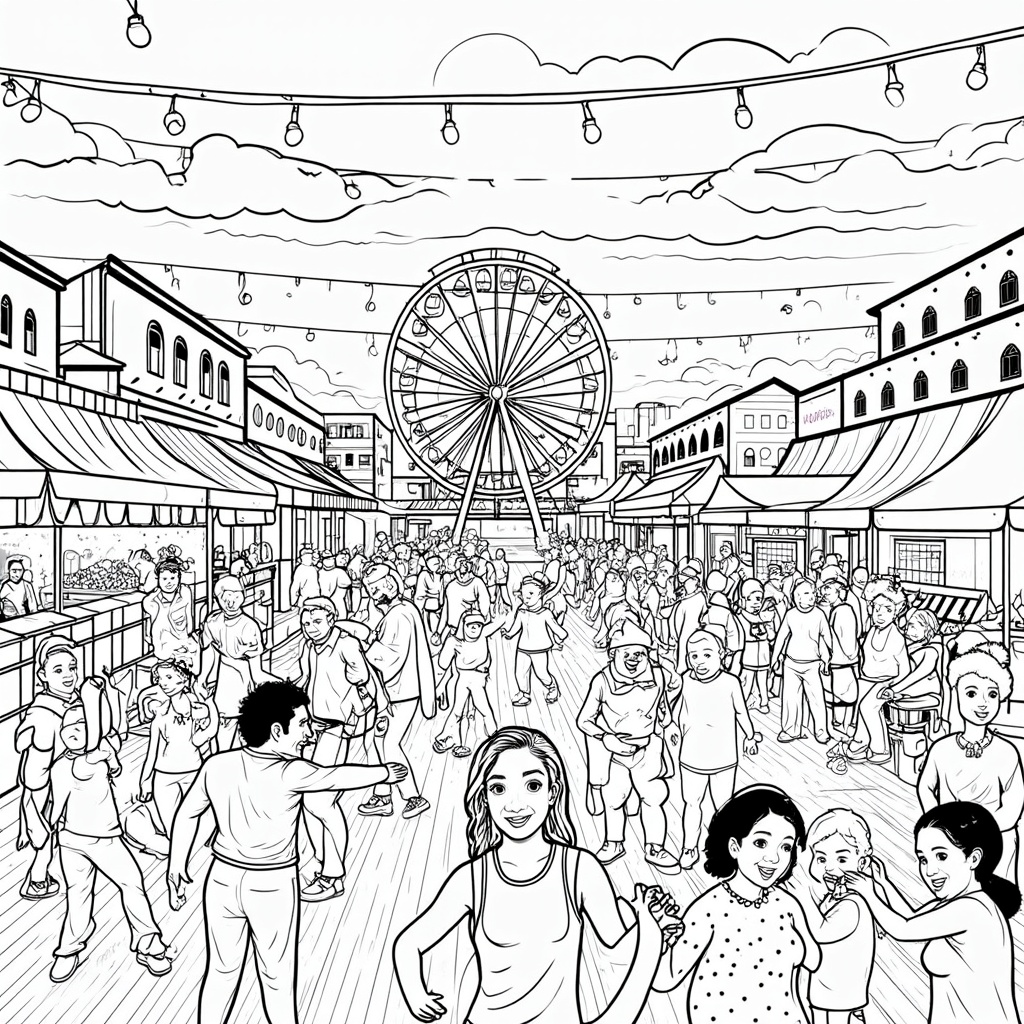 Portland Rose Festival 2025 Coloring Book Pages - CityFair Fun: Rides and Games