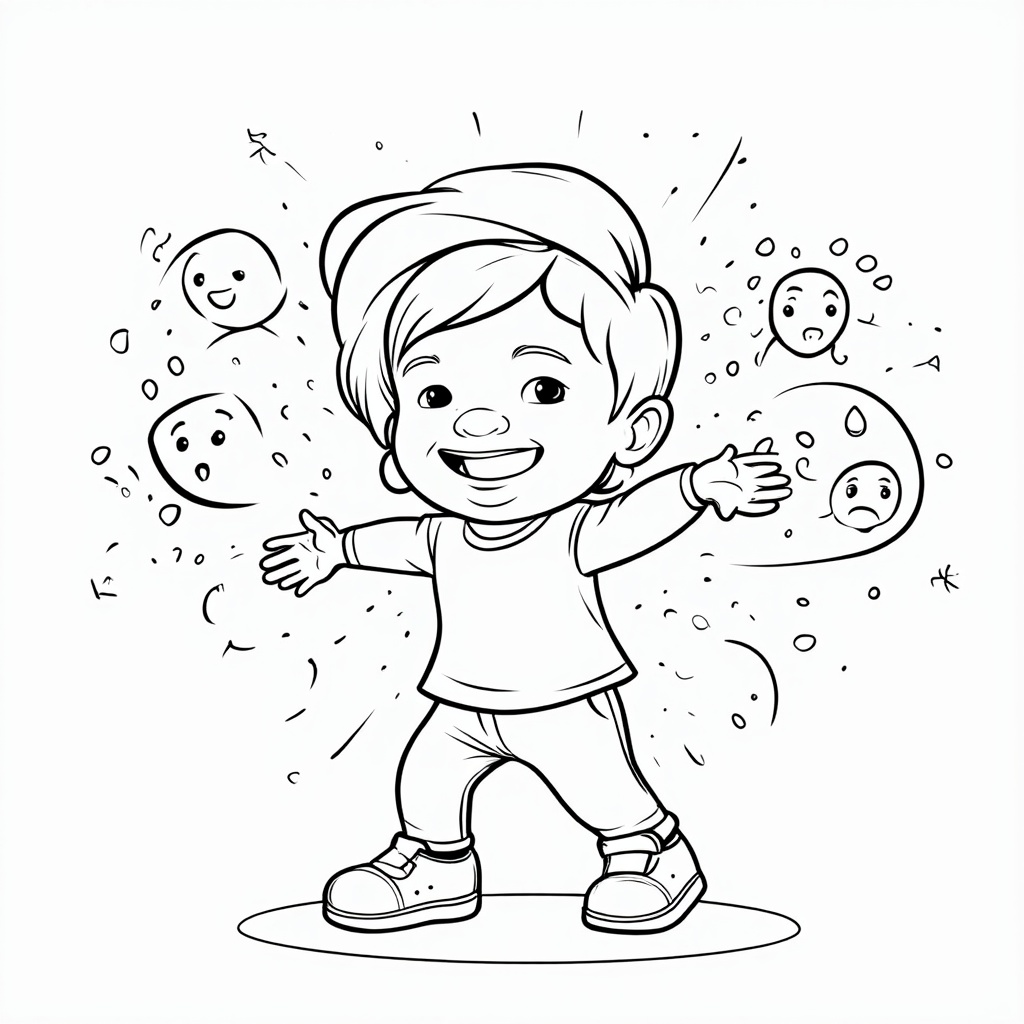 The Shield of Protection: A happy child is playing, surrounded by a visible, glowing shield. Cartoonish measles germs are bouncing off the shield, looking frustrated. The shield could have subtle vaccine-related symbols like a tiny plus sign or droplet incorporated into its design.