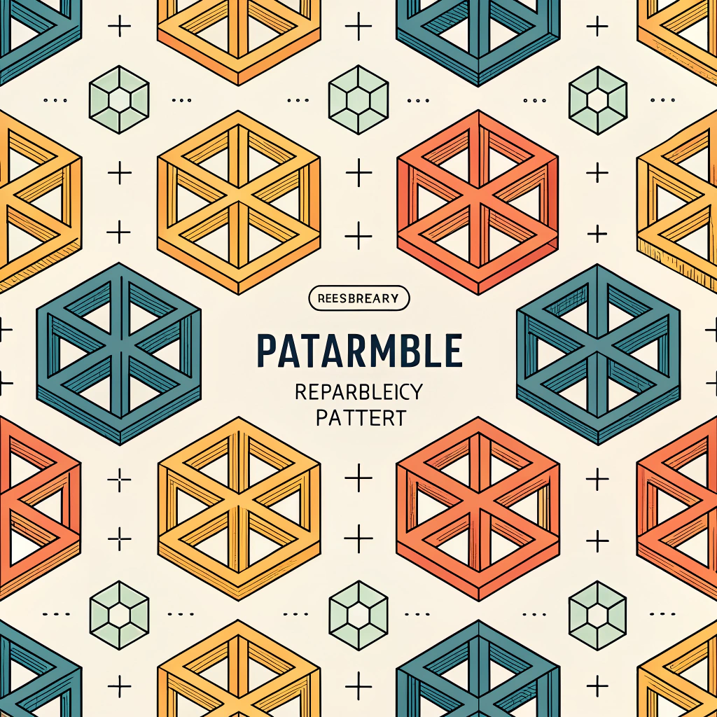 Geometric patterns of modular, interlocking components that can be visually 'disassembled' and 'reassembled' within the pattern, highlighting repairability and product longevity.