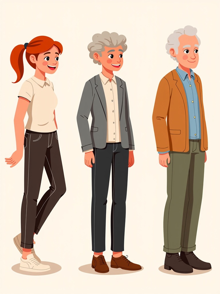 Develop a series of AI-generated photorealistic portraits showing a single movie character progressively ageing throughout their fictional life.