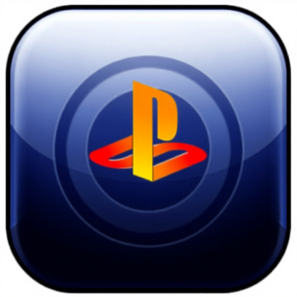 The image is a square-shaped icon with a dark blue background. In the center of the icon, there is a circular logo with the letter P in the middle, which is orange and yellow in color. The logo appears to be a stylized letter B with a curved line running through it. The overall design is simple and modern.