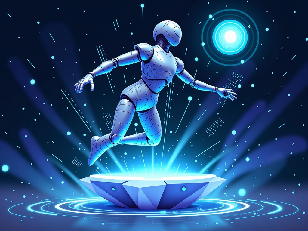 Generate concepts for AI entities or synthetic beings, visualizing abstract digital consciousness or physical android forms as imagined by another AI.