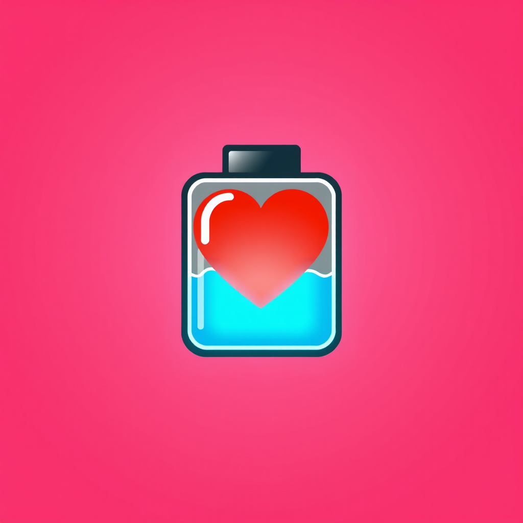 A heart icon that looks like a battery.