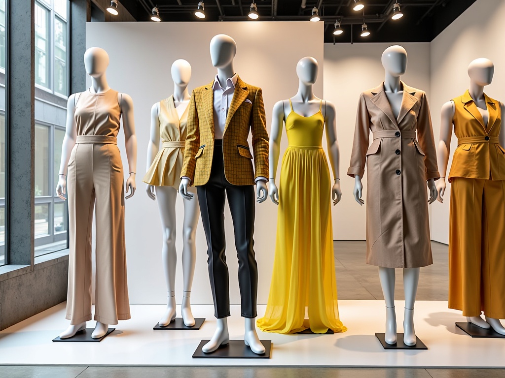A visual concept showcasing futuristic sustainable textiles, such as lab-grown materials (e.g., mushroom leather, algae fabric) and innovative recycling techniques, transforming waste into new fashion.