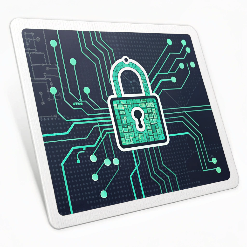 Glitch Encryption Pattern: A dark blue or black background featuring neon green or cyan circuit lines. Some lines are sharp and defined, while others appear pixelated or 'glitching,' with subtle binary code (0s and 1s) woven into the design to suggest data encryption or digital noise.