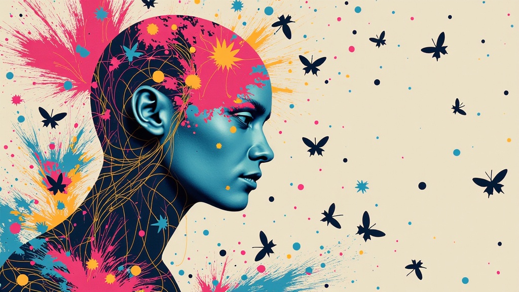A poster for a fictional film 'The Algorithmic Muse', depicting a vaguely humanoid AI creating art. The AI itself is made of shifting, dream-like visuals, and the art it's creating is a hyper-surreal interpretation of a classic movie scene, visualized as a fluid, ever-changing painting.