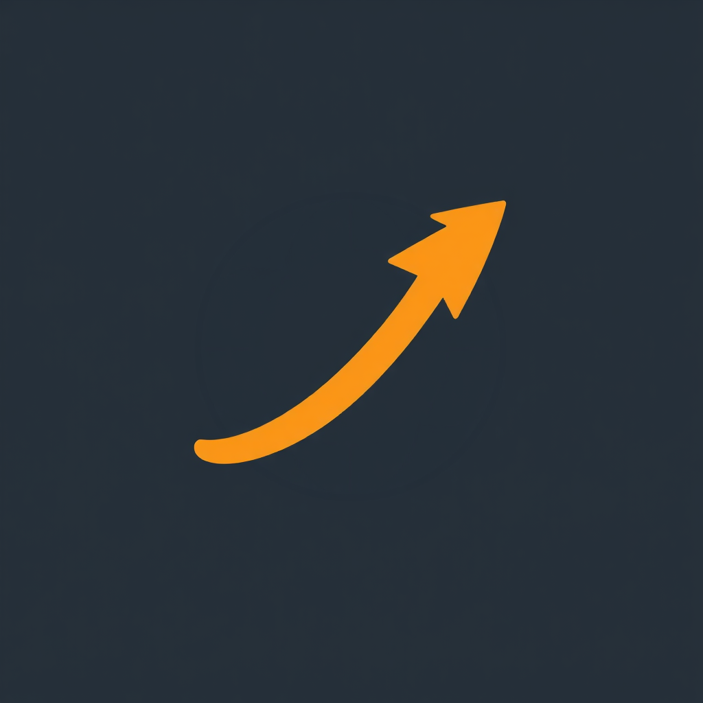 A simple, stylized globe icon with an upward pointing arrow seamlessly integrated into its design. The arrow symbolizes positive global impact and forward-moving change, driven by design. This design is clean, easily recognizable, and directly communicates the theme.