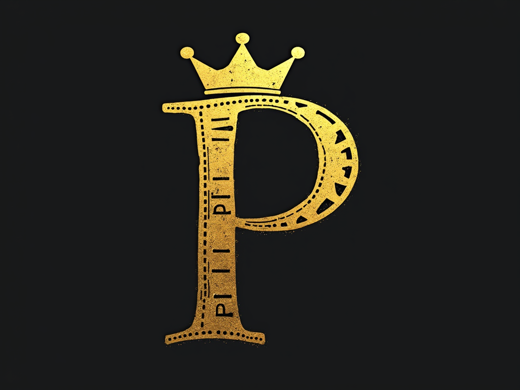 Simple Icon Idea: A stylized gold 'P' monogram, with the loop of the 'P' morphing into a film reel or a director's clapperboard, and a small crown atop the letter, symbolizing his legendary status and journey from music to film.