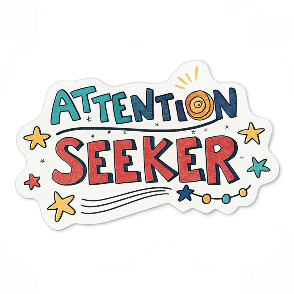 Attention Seeker Sticker