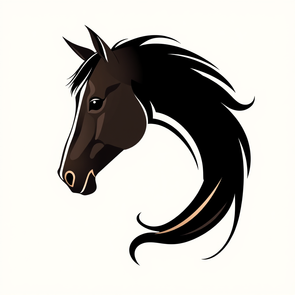 A close-up, minimalist focus on a distinctive feature, such as the elegant curve of a Thoroughbred's neck and head, or a powerful, stylized representation of a hoof striking the ground.