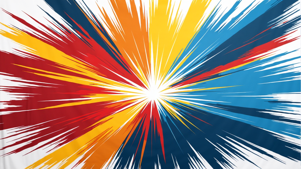 Design showcasing bold, abstract streaks or speed lines of various club colors radiating from a central point (perhaps where a tournament logo is) or sweeping across the T-shirt, conveying the energy, speed, and motion of international football.