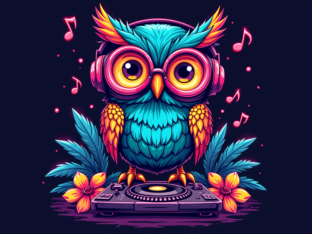 Translated: Electric Daisy Carnival T-Shirt Designs - Retro EDC Owl Mascot Vintage Tee