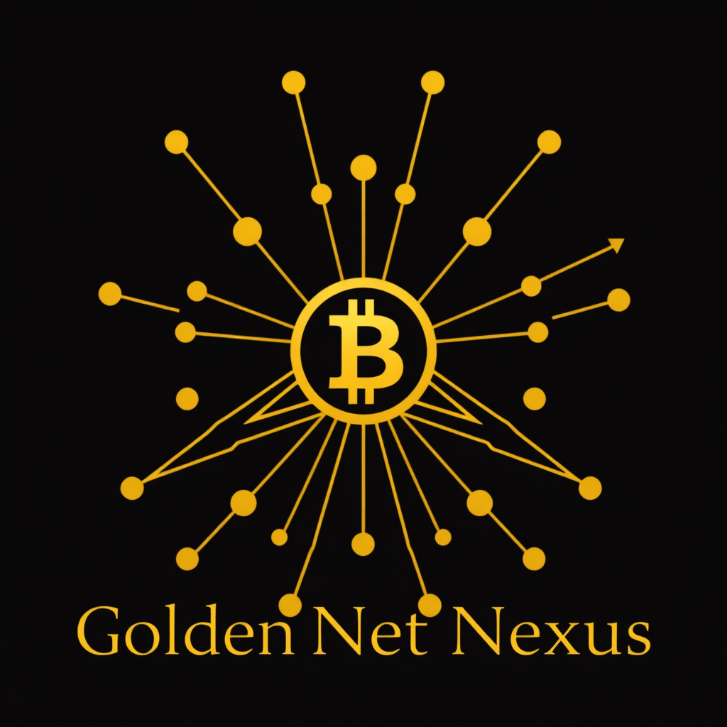 Golden Network Nexus: A central, stylized Bitcoin symbol acting as a nexus from which golden lines (representing network connections or pathways) radiate outwards, potentially suggesting a peak or forward arrow. Colors: predominantly gold on a dark, sophisticated background with an elegant, modern font.