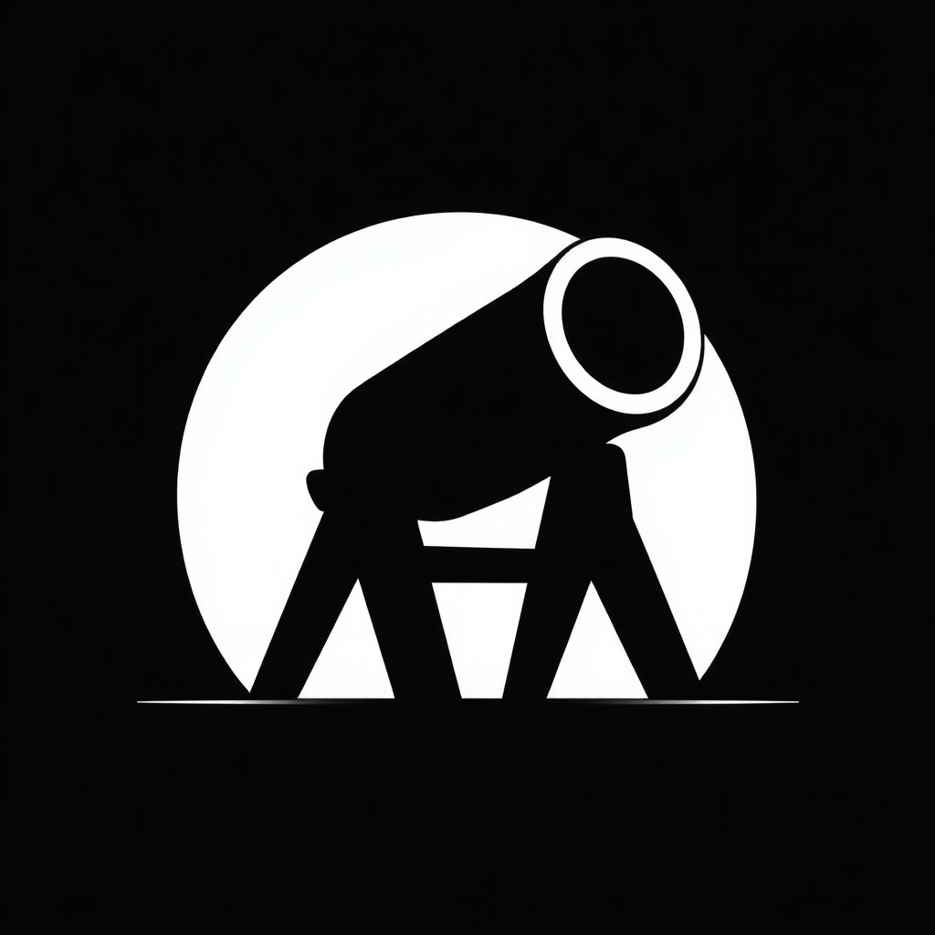 Architectural Cannon Silhouette: Reimagine the cannon as a bold, minimalist architectural structure. Emphasize its strong profile and negative space, perhaps integrating it with an abstract letter 'A'.