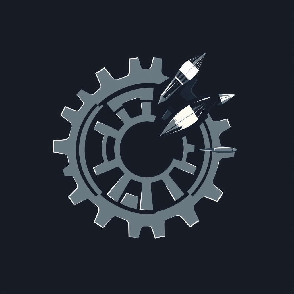 Sub Design Idea 2 (Transformative Gear): A single, intricately designed abstract gear that appears to be partially unfurling or deconstructing on one side. The unfurling elements fluidly transform into tangible creative tools or symbols like a pencil tip, a brushstroke, a musical note, or a code bracket.