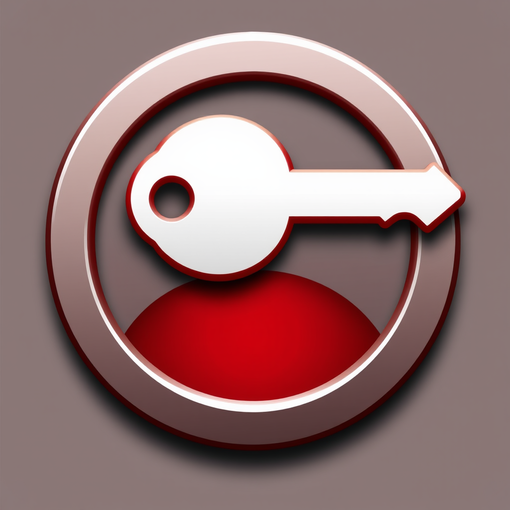 An icon that combines a key shape and door shape to suggest entry.