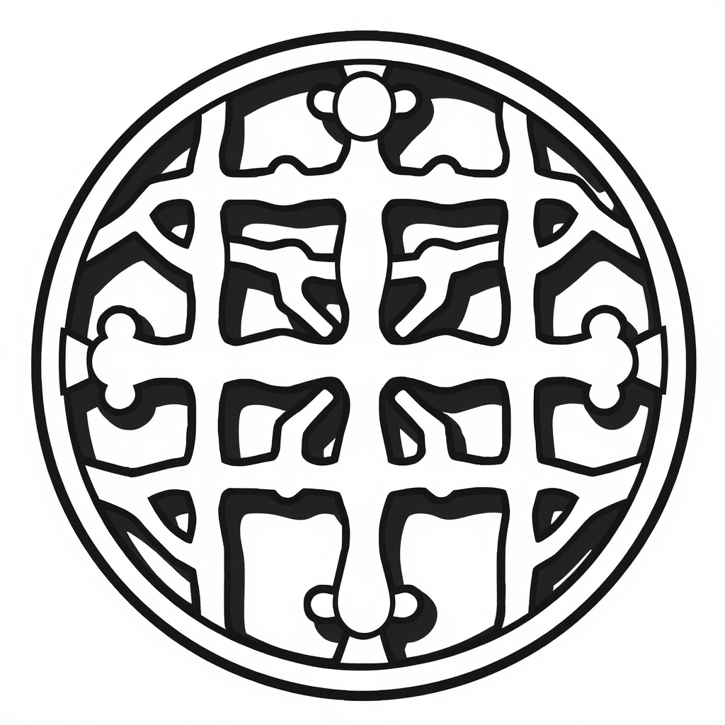 Sub-design 4: Figures forming a grid or lattice structure, emphasizing strength and interconnectedness. Could be contained within a circle or shield shape.