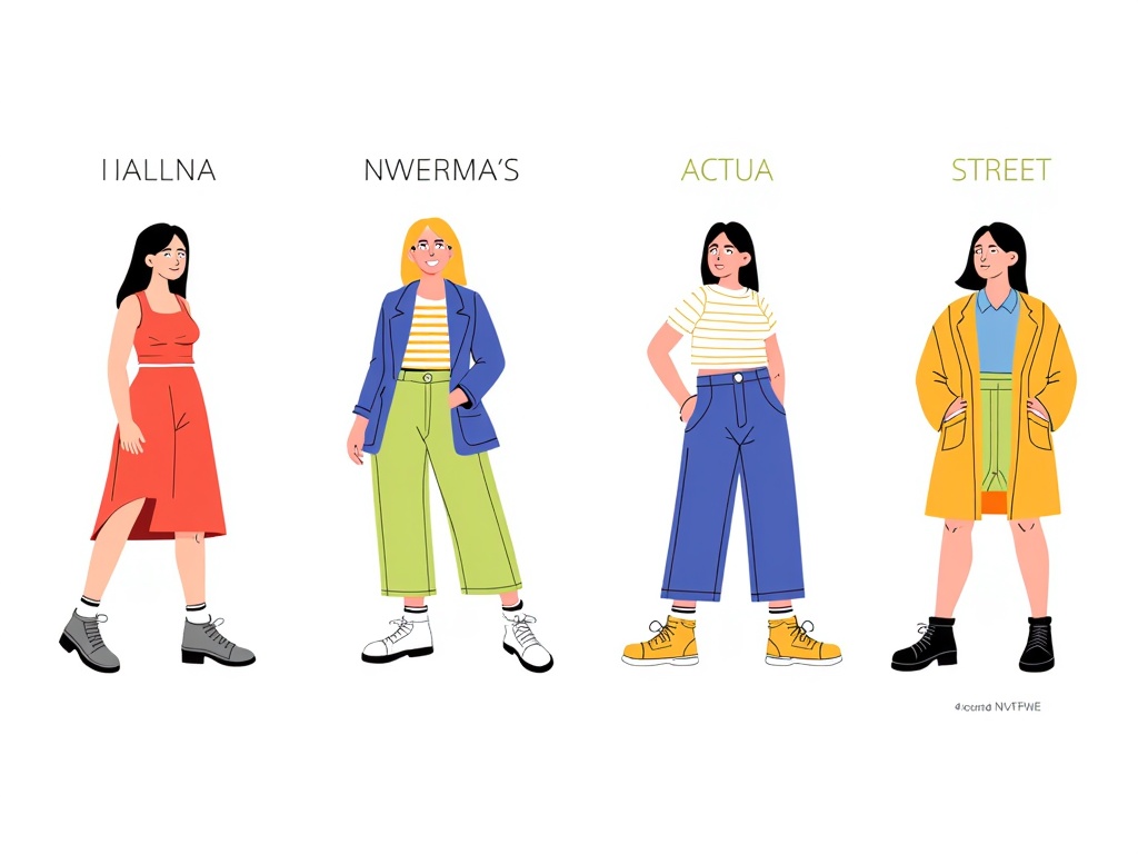 A set of comparative illustrations showcasing pre-NYFW trend predictions versus actual runway or street style manifestations, highlighting confirmations and surprises through fashion art.