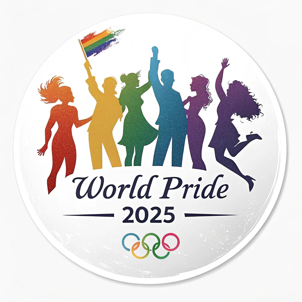 Translated Text: WorldPride 2025 Sticker Designs - Celebrating Diversity: Silhouette Collection