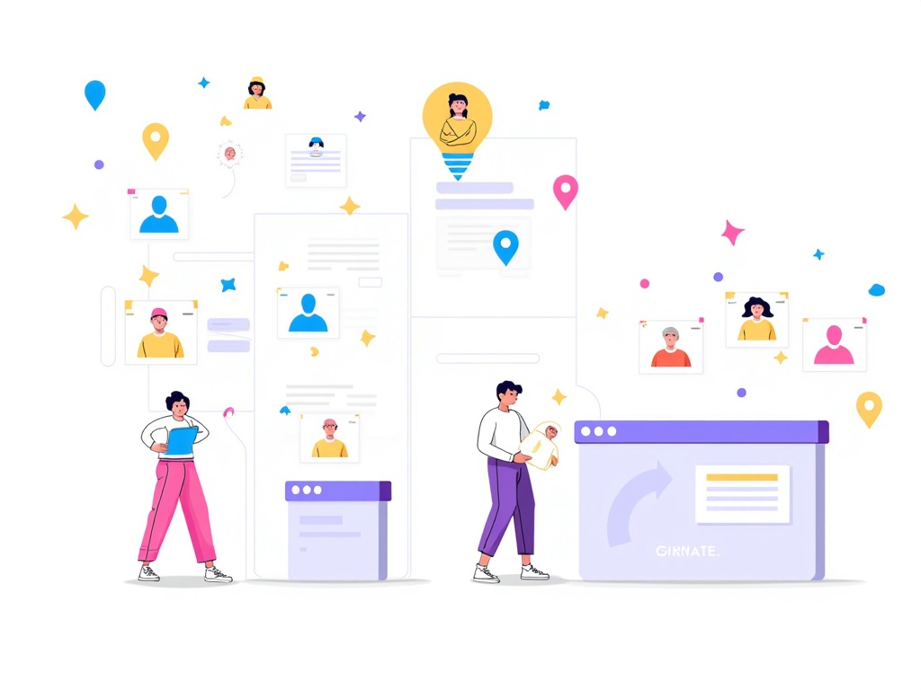 A dashboard visual where users can drag and drop different data types (photos, location, contacts) into 'Shared' or 'Private' containers.