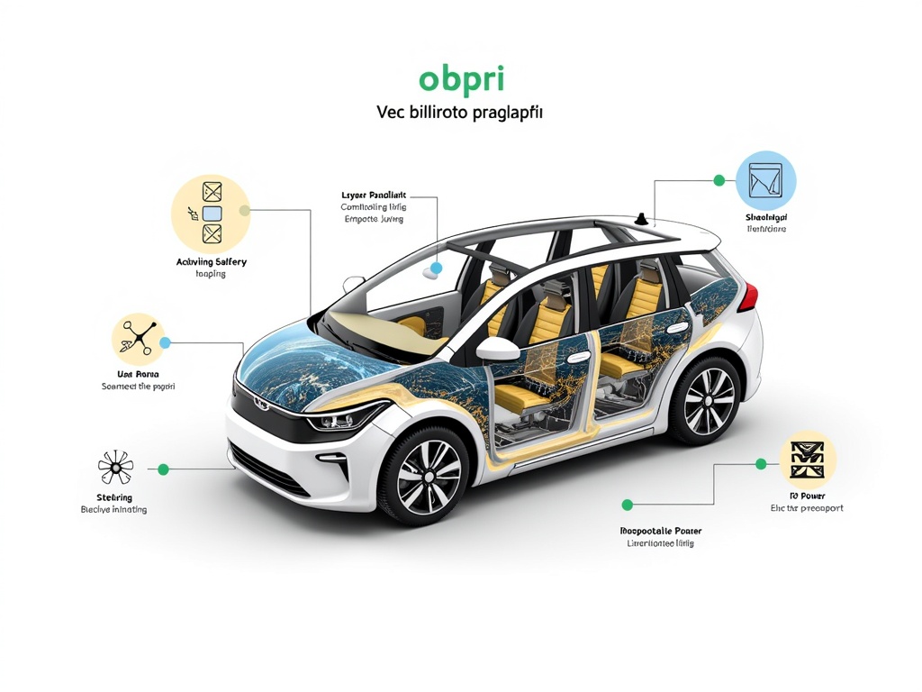 Fail-Safe Redundancy Visualized: An infographic-style cutaway of the robotaxi, clearly showing multiple redundant safety-critical systems (e.g., steering, brakes, power) with visual links indicating their backup roles for uninterrupted safe operation.