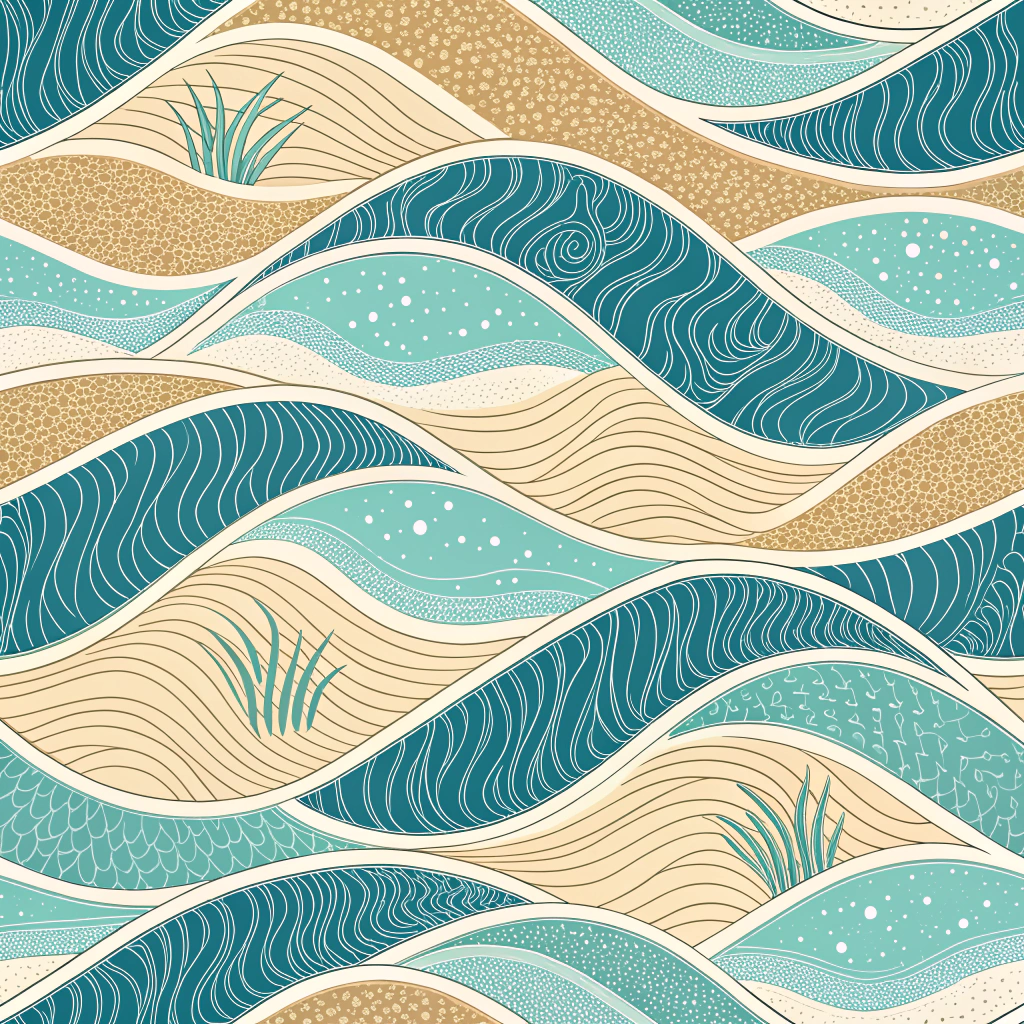 Fluid patterns mimicking water ripples, sand dunes shaped by wind, or erosion channels, intended for surfaces that manage natural elements like water or air, such as permeable pavements or naturally ventilated building skins.