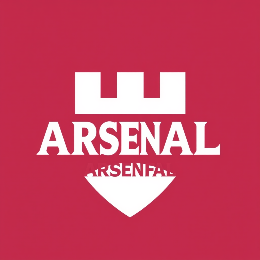 A typographic logo primarily using 'AFC' or 'ARSENAL'. The letterforms are constructed from pure geometric shapes (squares, circles, triangles) and arranged to create a strong, fortress-like emblem, perhaps with negative space forming a subtle cannon or arrow pointing north.