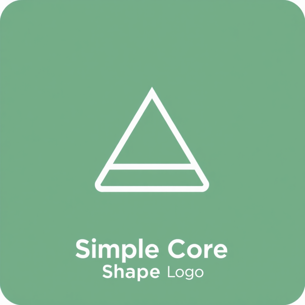 Simple Core Shape Logo: A highly minimalist logo centered around a single fundamental geometric shape (e.g., a bold triangle, a circle with a subtle cut, an outlined square) that might subtly represent the business's initial or a core concept. This is paired with the business name in an unembellished, clean sans-serif font.