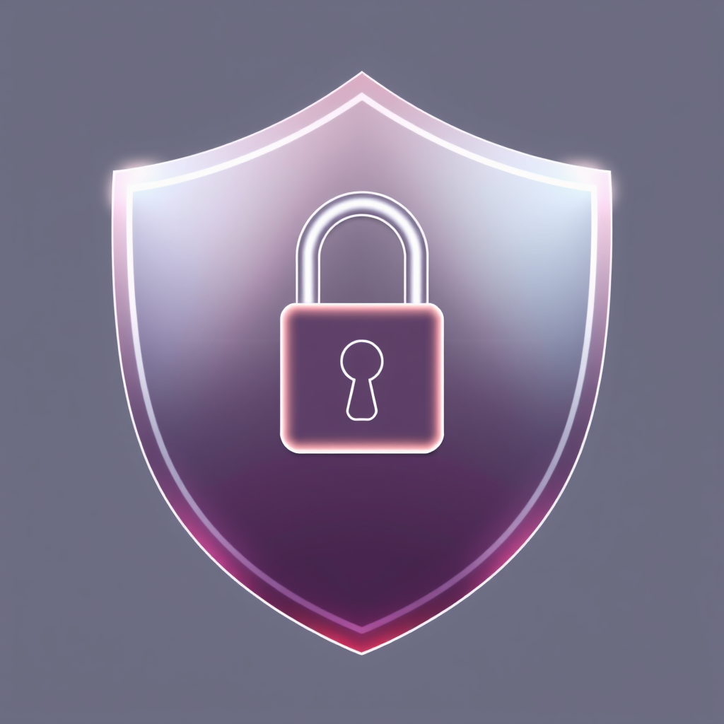 Gradient Aura Shield & Lock: A modern shield shape with a soft gradient or a subtle glowing aura, with a sharp, contrasting lock icon superimposed or cut out from its center. This creates a sense of advanced, almost ethereal protection provided by the lock.