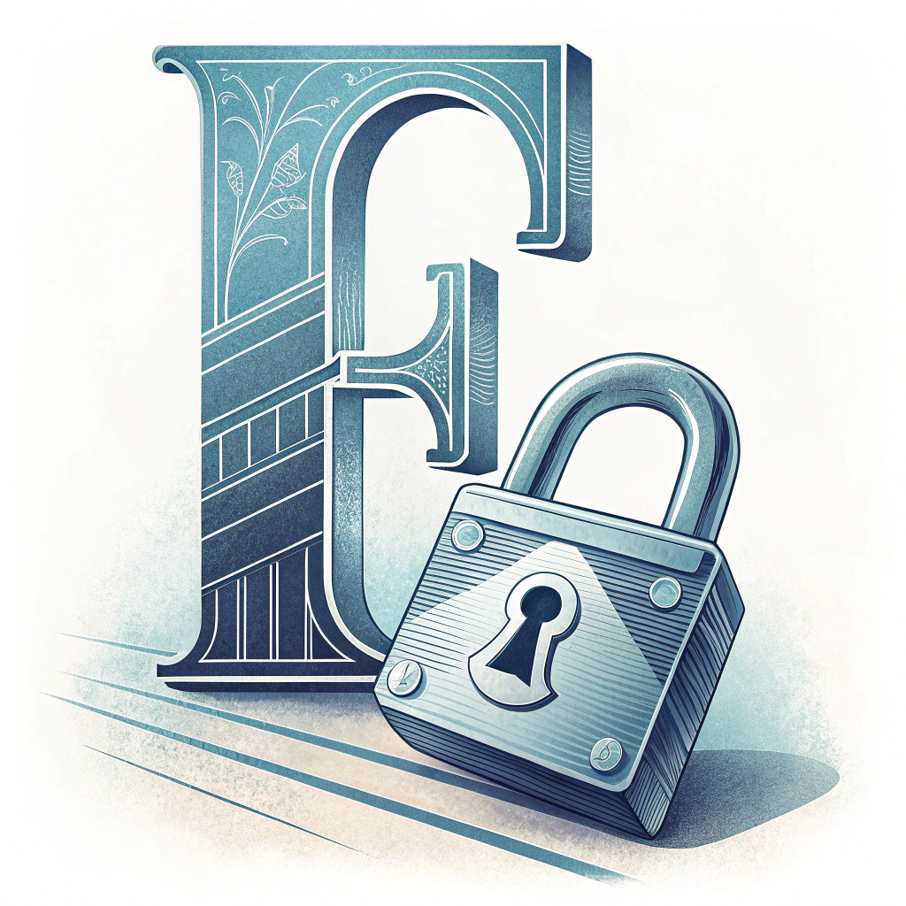 Simple Icon Idea: A minimalist letter 'E' cleverly styled to resemble an open padlock in the process of closing, or a key turning within a lock mechanism. Suggested color palette: cool blues and greys to evoke trust and technology.