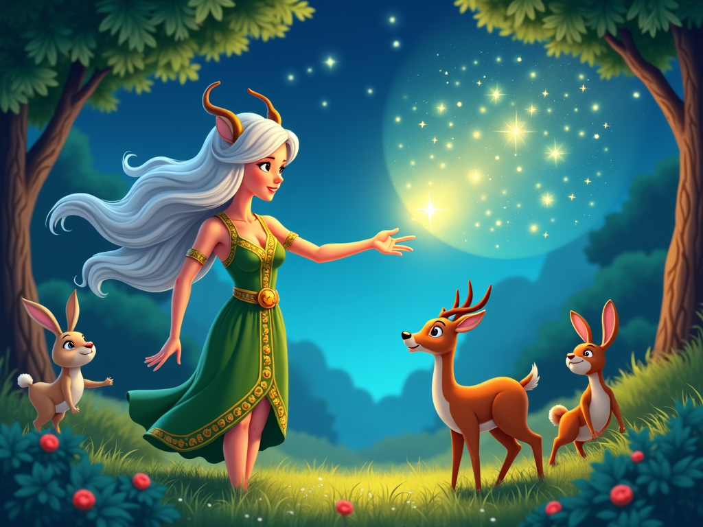 An educational augmented reality (AR) application that allows users to explore the mythology surrounding Artemis, including interactive elements that showcase her sacred animals, associated constellations, and the various stories she is featured in, promoting learning through engagement.