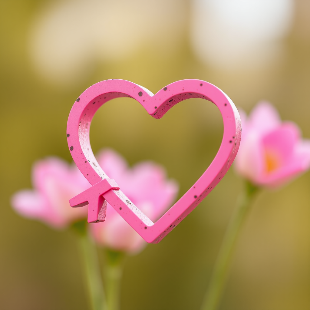 Heart-shaped female symbol for International Women's Day