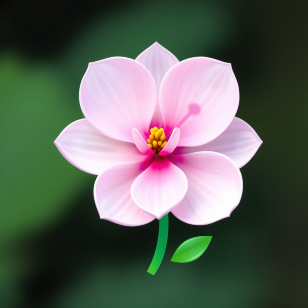 A blooming flower with petals shaped like female symbols, signifying growth and beauty.