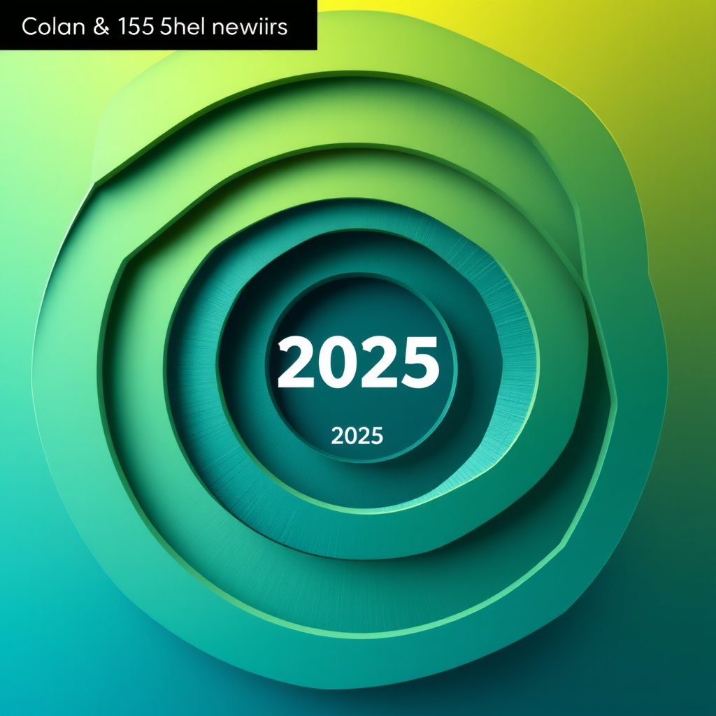 Sub-Design Idea 3: Concentric Evolution Rings - Employ expanding concentric abstract shapes, like growth rings. Each layer signifies a developmental stage of the blockchain, with the outermost ring representing 2025, perhaps with varying textures to imply data depth.