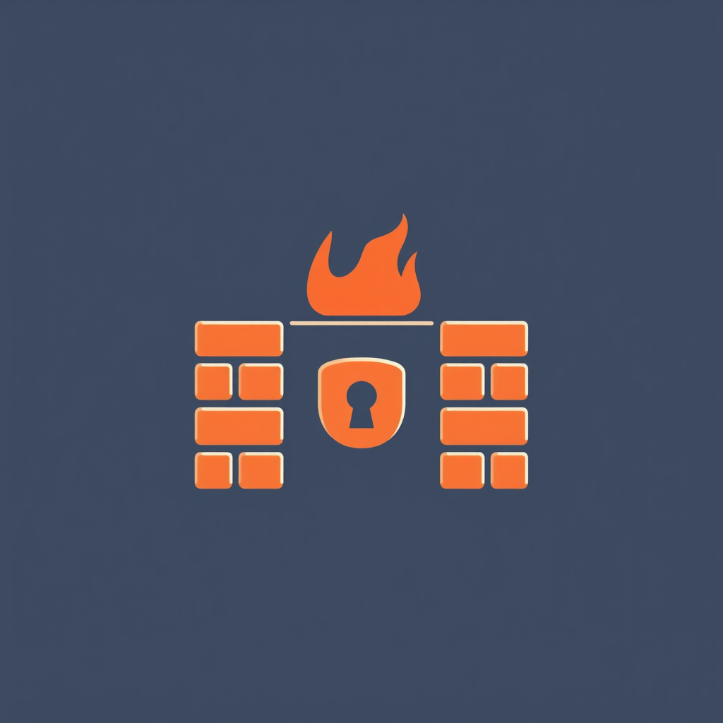 Translated text: Cybersecurity Icon Designs - Minimalist Firewall Blocks: Simple Defensive Structures