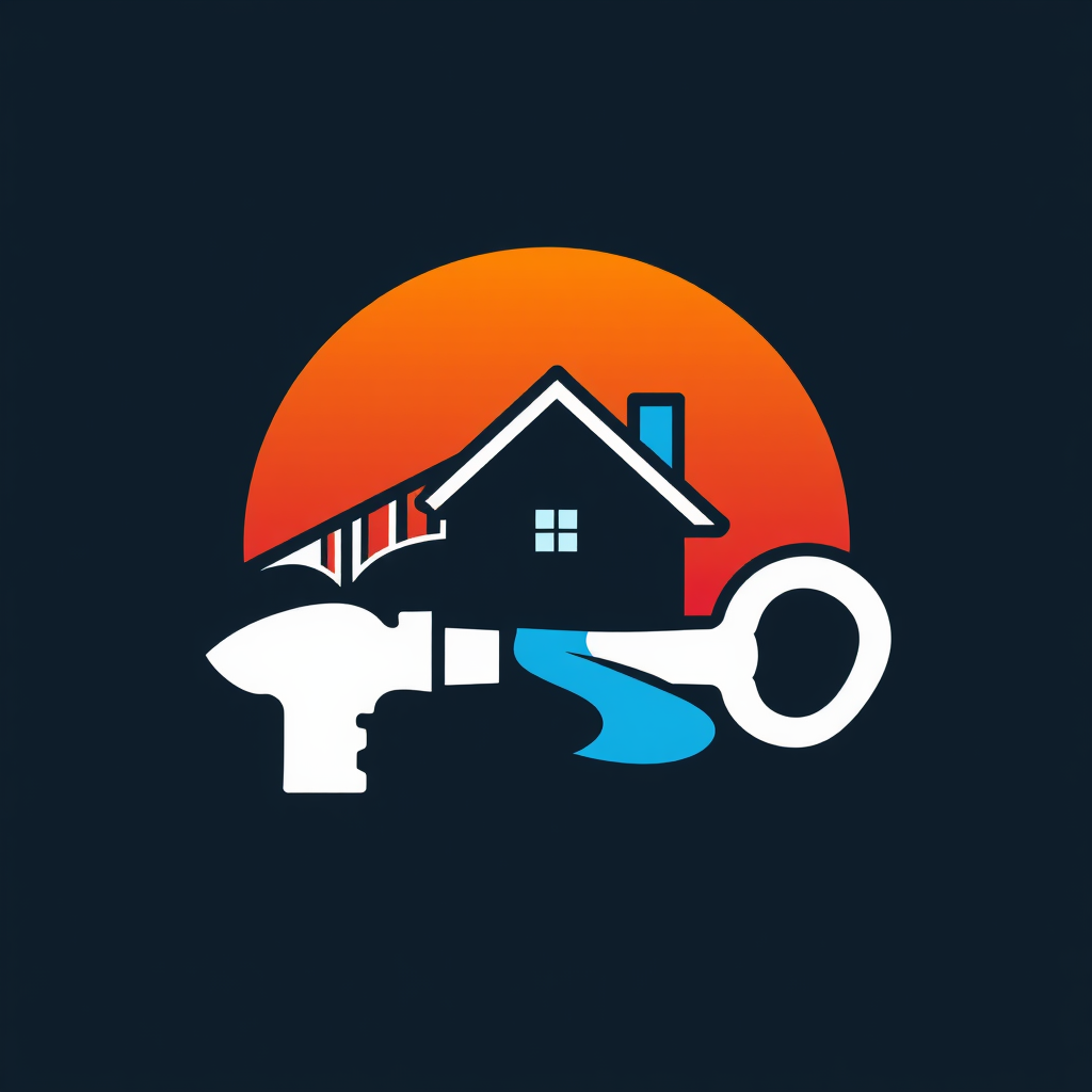 Sub Design Idea 5: A logo featuring a key, where the teeth of the key are designed to look like a bridge, and the bow (handle) of the key is shaped like a house. This directly links the idea of access (key) via a bridge to a home.