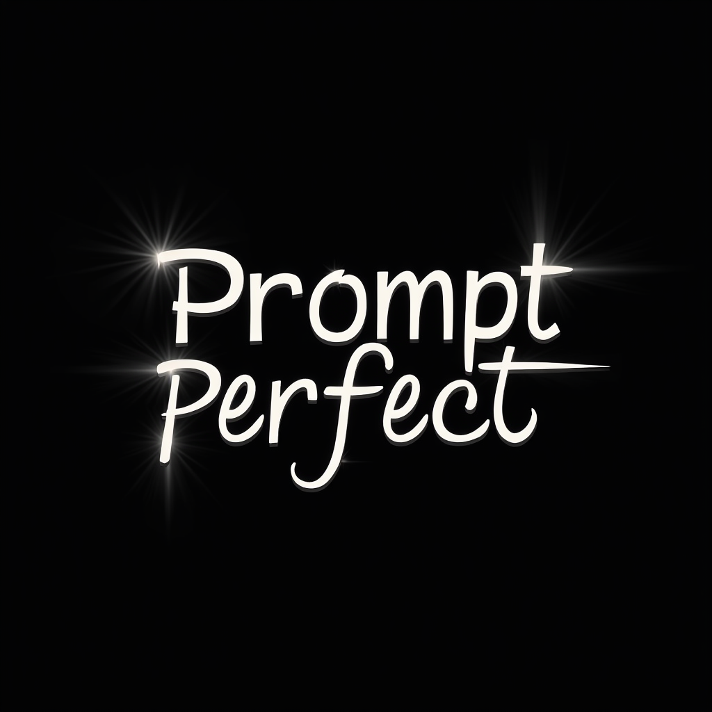 Simple Logo Idea: A sleek, modern logotype for 'Prompt Perfect' or 'AI Generated Fashion.' The typography could subtly incorporate elements like a blinking cursor, angle brackets (< >), or a stylized neural pathway, establishing a recognizable brand identity.