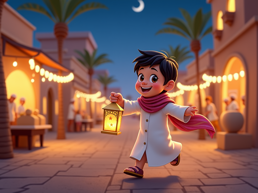 An animated show focusing on a Qatari child's journey through Ramadan, highlighting the importance of charity, community, and reflection during the holy month, using local music and settings.