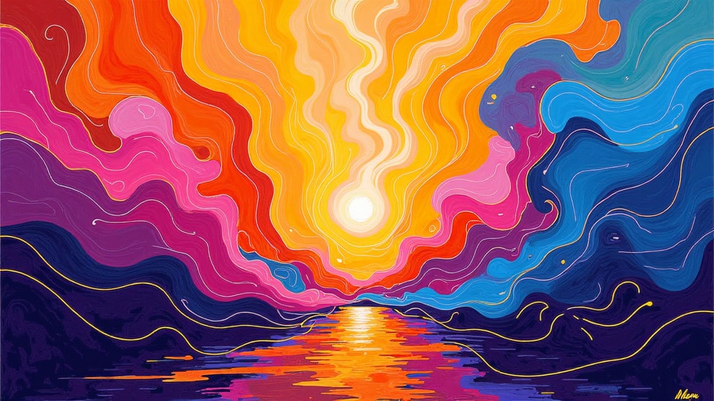 Rhythmic Aura Paintings: AI interprets sound, particularly percussive and rhythmic elements, to create abstract 'aura' paintings around a central subject (or an abstract core). Beats could manifest as pulses of color, and melody as flowing brushstrokes, all synesthetically visualized.