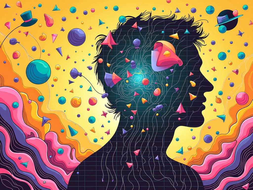 Movie posters where familiar cinematic elements (e.g., a character's silhouette, a key prop) are distorted and re-contextualized by an AI into a surreal dream narrative. The tagline could be 'What do algorithms dream of?'